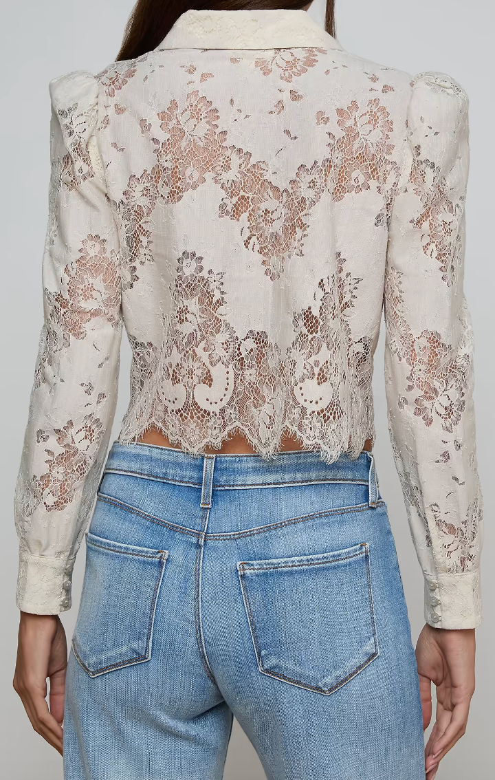 L'Agence Anita Lace Button Up