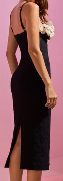 PatBO Breeze Jacquard Colorblock Midi Dress