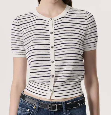 Rag & Bone Dina Stripe SS Cardigan