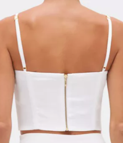 PatBO Dream Satin Flower Top