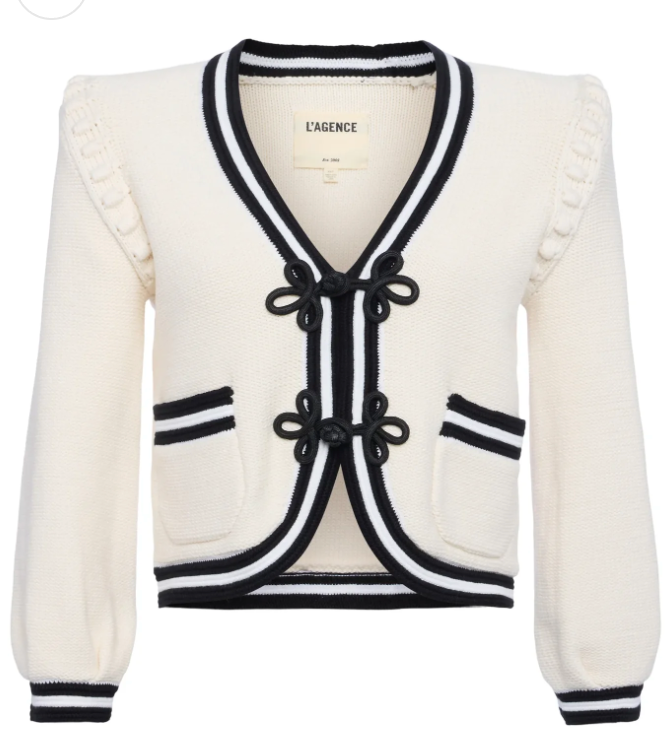 L'Agence Kaito Cont Trim Crp Cardi