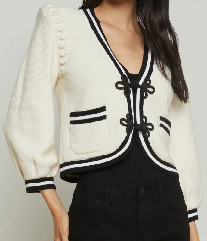 L'Agence Kaito Cont Trim Crp Cardi
