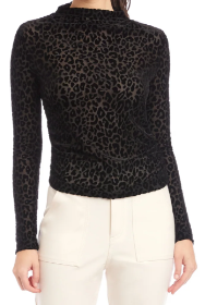 Fifteen Twenty Khami Velvet Burnout Shirred Top