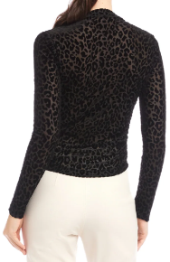 Fifteen Twenty Khami Velvet Burnout Shirred Top