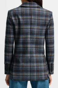 Veronica Beard Oria Dickey Jacket Blue Multi