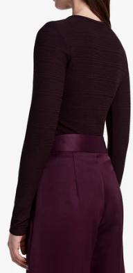 Smythe Ruched Knit Top Wine