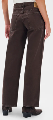 Rag & Bone Saige LR Full Relaxed Straight Dkbrn