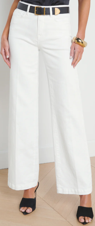 L'Agence Scottie H/R Wide Leg Blanc