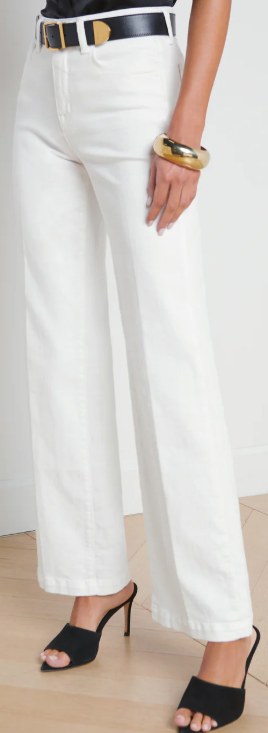 L'Agence Scottie H/R Wide Leg Blanc