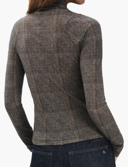 Rag & Bone Shaw Paneled LS Tneck Tee