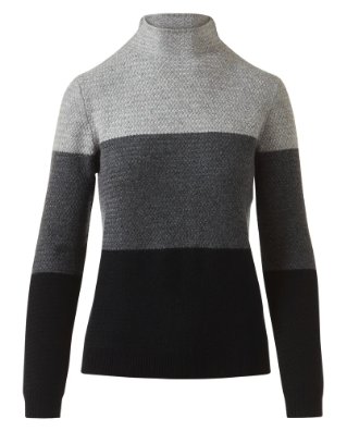 Kinross Cashmere Textured Colorblock Funnel