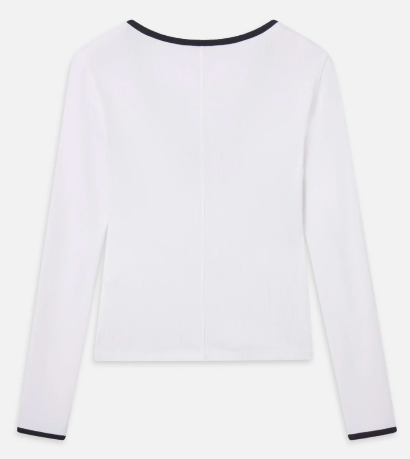 Frame The Sporty V Neck Top
