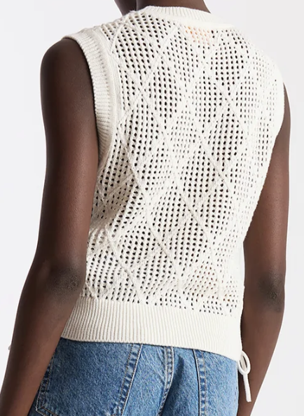 Brodie Tie Detail Diamond Vest