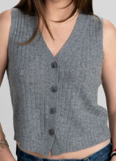 Archer Cashmere Toby Ribbed Vest