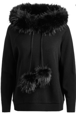 Alice + Olivia Oscar Hoodie W Faux Fur Trim