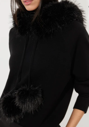 Alice + Olivia Oscar Hoodie W Faux Fur Trim