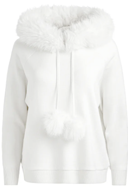 Alice + Olivia Oscar Hoodie W Faux Fur Trim