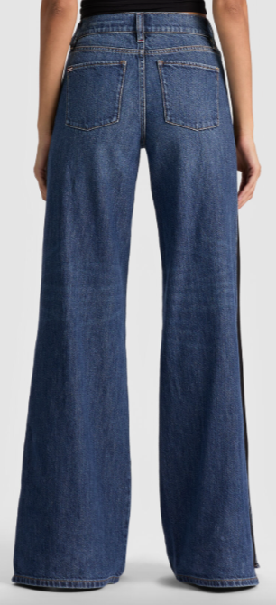 Alice + Olivia Amazing LR Jean w Knit Panel