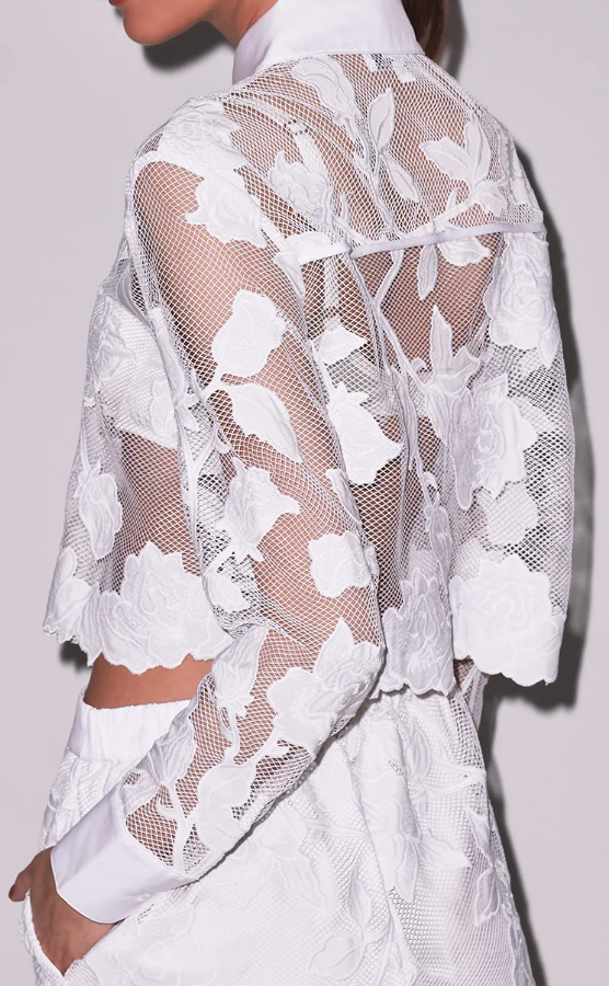 Fleur Du Mal Collette Cropped Shirt
