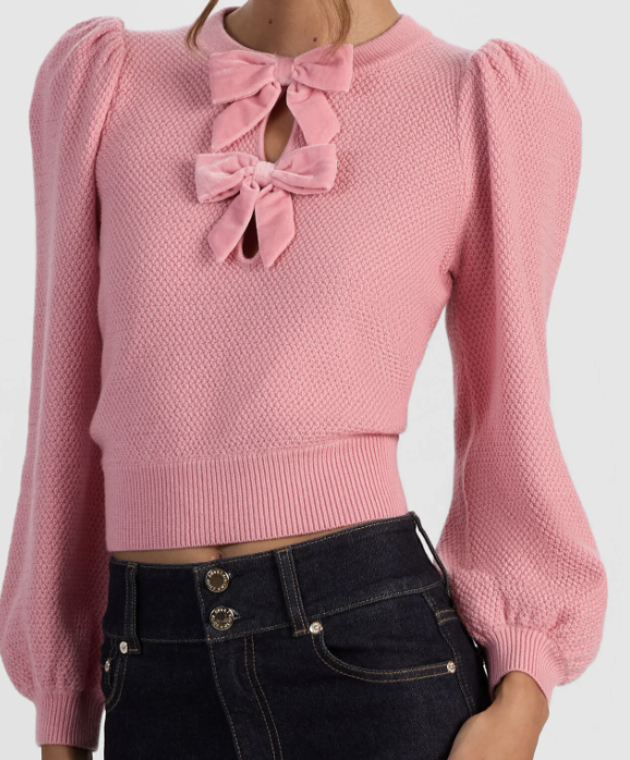 Alice + Olivia Doris Puff Slv Pullover