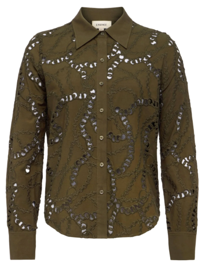 L'Agence Ellery Eyelet L/S Blouse