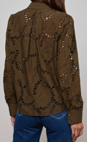 L'Agence Ellery Eyelet L/S Blouse
