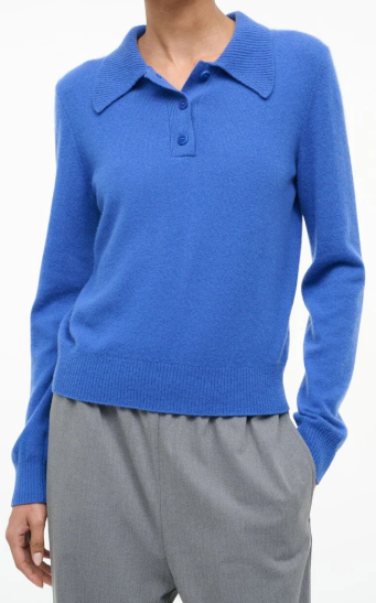 Staud Gemma Cashmere Sweater Sapphire