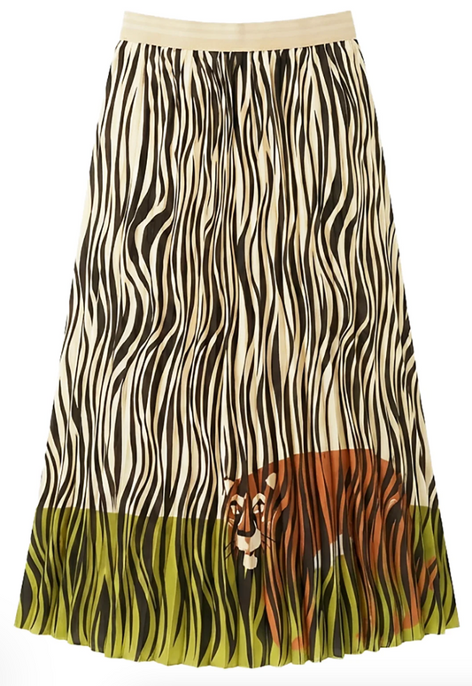 Le Superbe Hidden Tiger Pleated Skirt