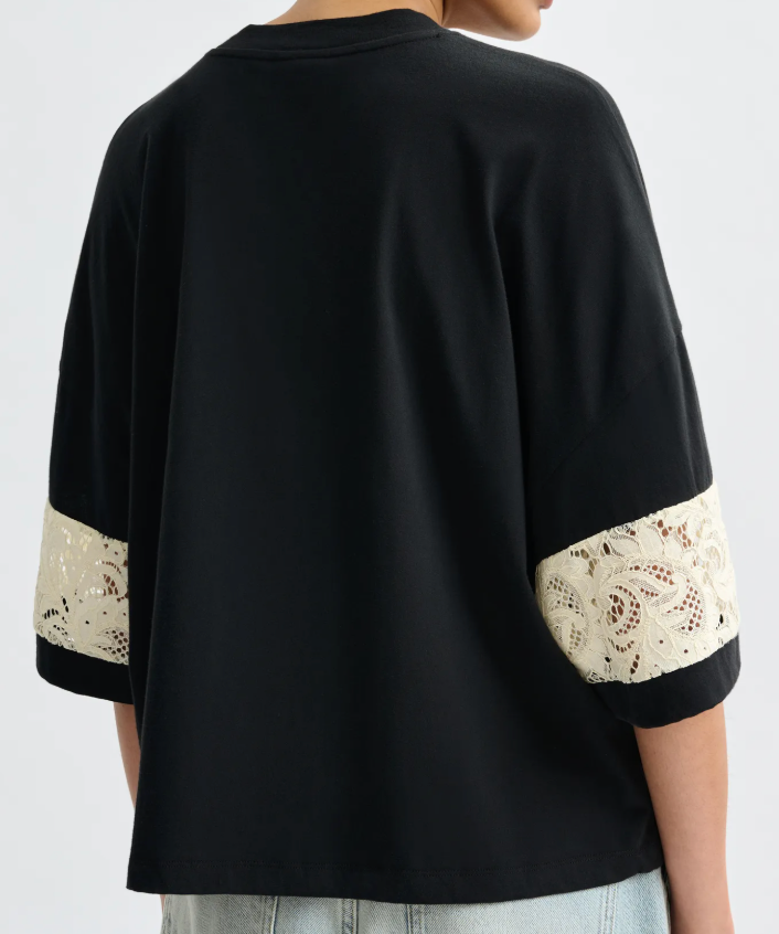 Essentiel Antwerp Jemix Striped Lace T-Shirt