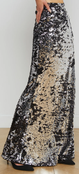 L'Agence Sequin Zeta Long Skirt