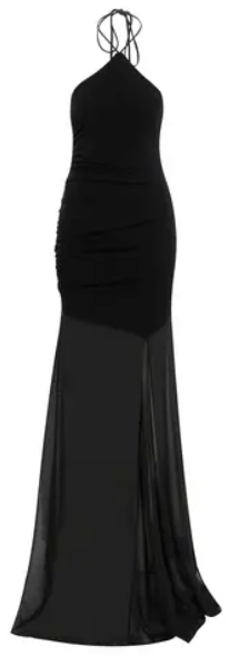ILA Lara Jersey Drapped Dress with Chiffon Detailed