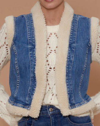 Le Jean Celeste Sherpa Vest