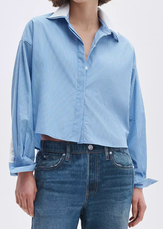 Rag & Bone Marin Stripe Layered Shirt