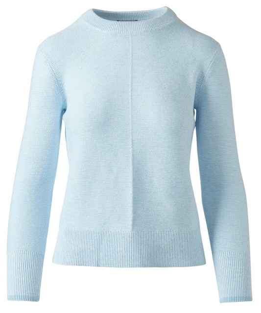 Kinross Cashmere Marled Micro Garter Crew