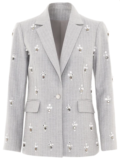 PatBO Metallic Pinstripe Jacket