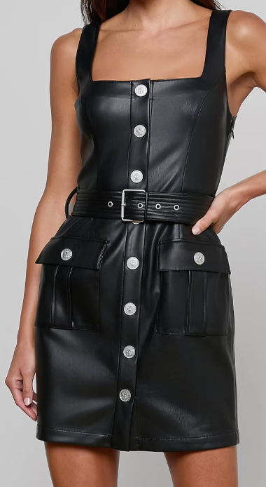 L'Agence Midy Btn Front Mini Drs Black