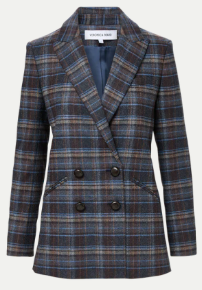 Veronica Beard Oria Dickey Jacket Blue Multi