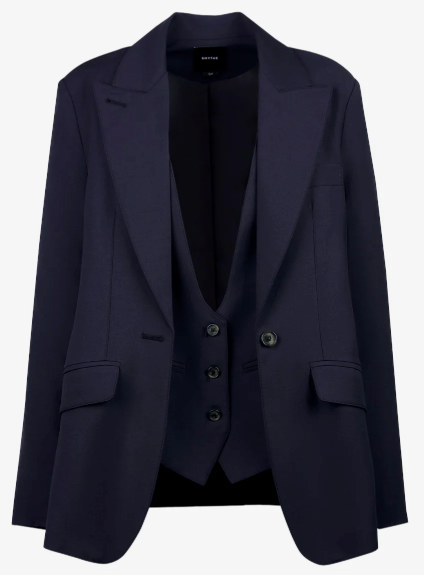 Smythe Oversized Layered Blazer [Detachable Vest]