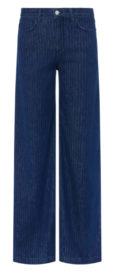 L'Agence Quincy H/R Wide Leg Ebony Stripe