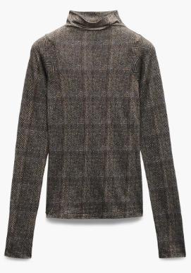Rag & Bone Shaw Paneled LS Tneck Tee