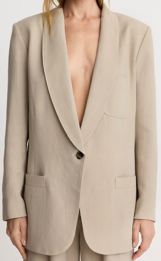 Smythe Shawl Collar Oversized Blazer