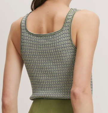 Veronica Beard Square Neck Sandra Knit Tank