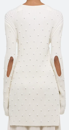 Helmut Lang Embellished Strap Knit Dress