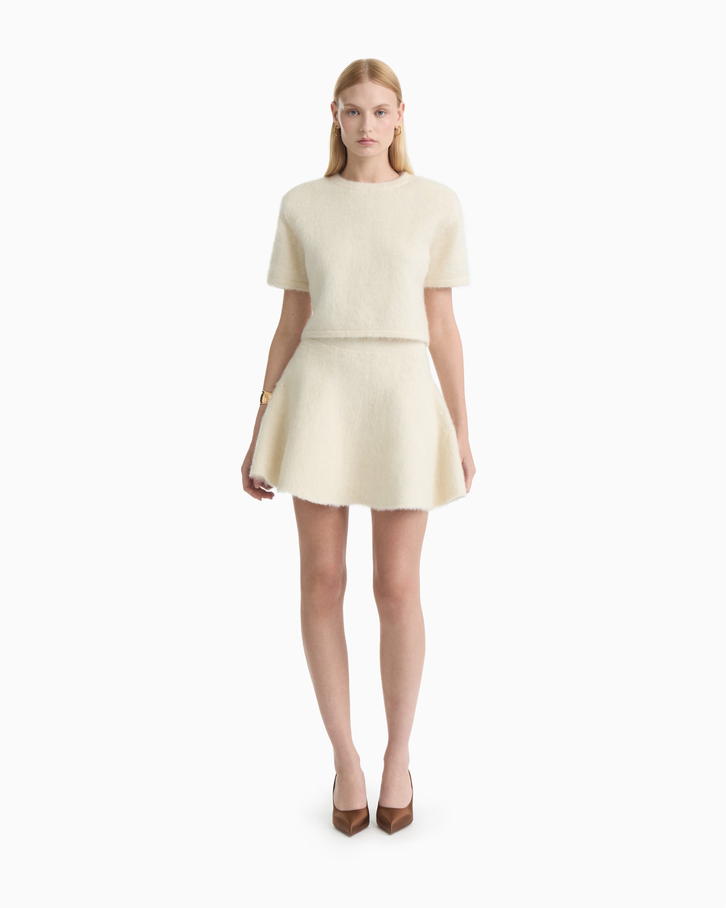 Dodiee Alpaca Wool Mini Circular Skirt