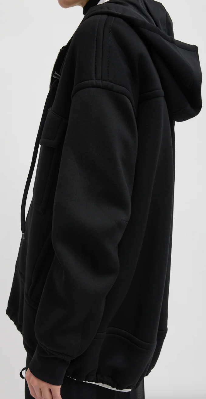 Tibi Techy Viscose Zip Up Hoodie