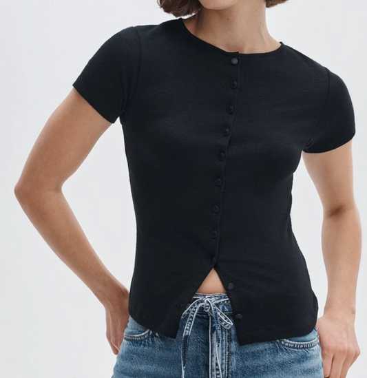 Rag & Bone The Knit Button Tee