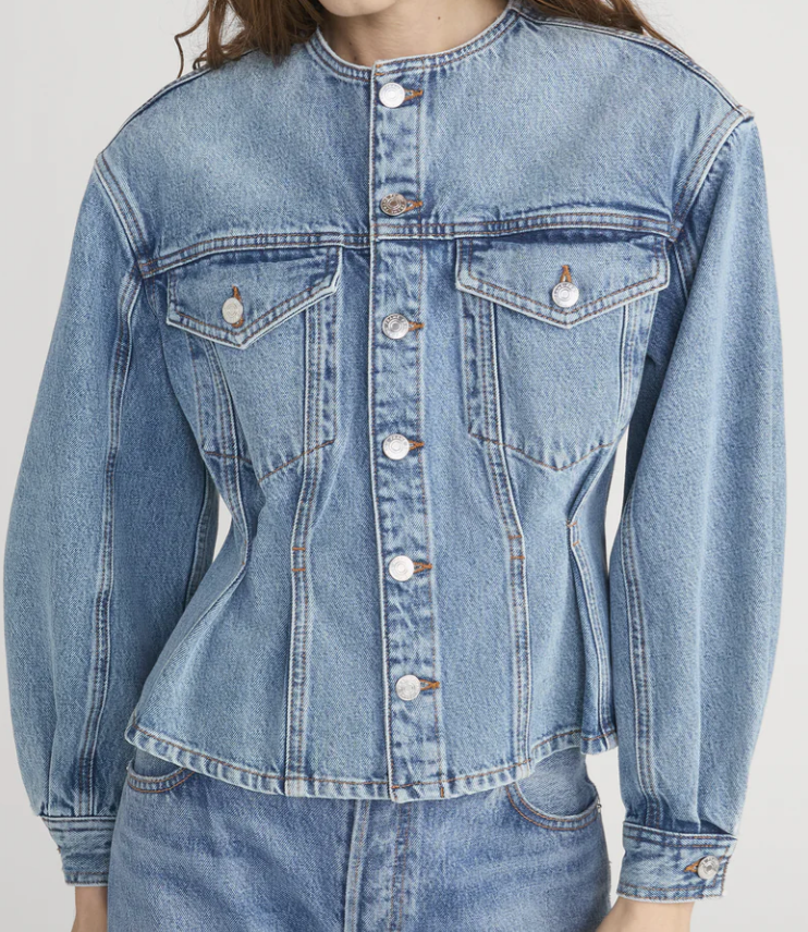 Frame The Nipped Collarless Jacket
