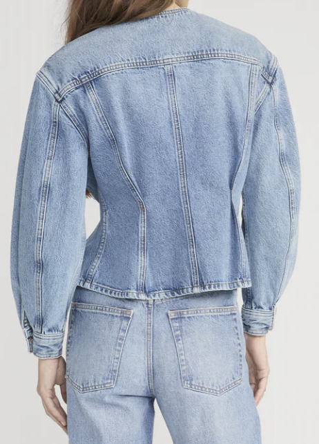 Frame The Nipped Collarless Jacket