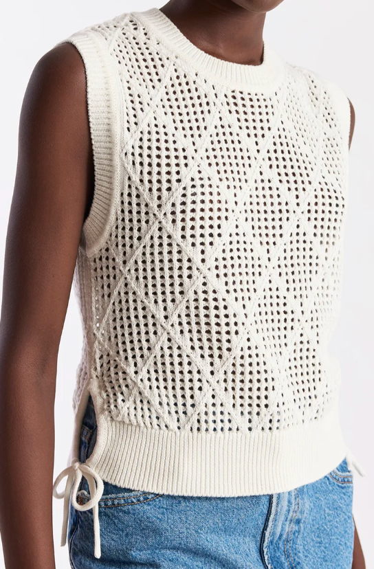 Brodie Tie Detail Diamond Vest