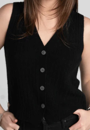 Archer Cashmere Toby Ribbed Vest